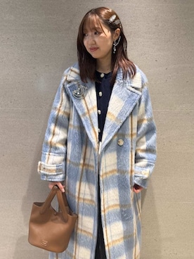 「アイテム（その他ヘアアクセサリー）」を使った、FURFURさん（レディース・163cm）の秋コーディネート