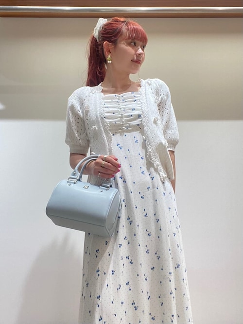 Makiruさま専用　新品未使用　ファーファ　チェリーワンピース　２枚 WEB限定カラー】チェリー柄プリントワンピース（マキシ丈/ロング