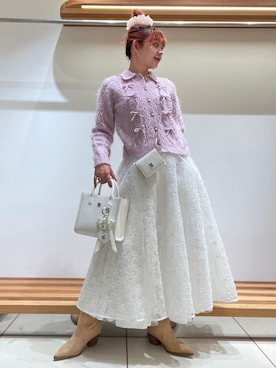 「アイテム（キーケース/キーアクセサリー）」を使った、FURFURさん（レディース・154cm）の冬コーディネート