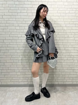 「FURFUR（ファーファー）のアイテム（スカート）」を使った、FURFURさん（レディース・162cm）の冬コーディネート