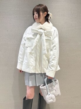 「アイテム（その他ヘアアクセサリー）」を使った、FURFURさん（レディース・163cm）の夏コーディネート