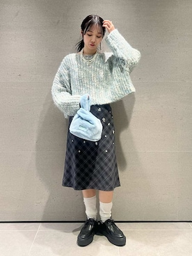 「アイテム（レッグウェア）」を使った、FURFURさん（レディース・162cm）の秋コーディネート