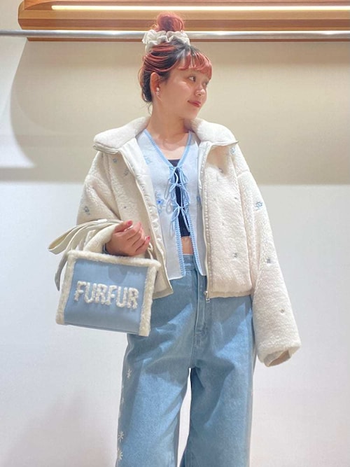 FURFUR フラワー刺繍デニムパンツ☆新品 フラワー刺繍デニムパンツ（デニムパンツ）｜FURFUR（ファー