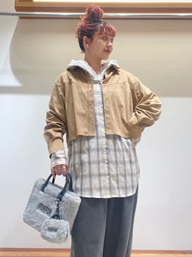 「アイテム（チャーム）」を使った、FURFURさん（レディース・154cm）の夏コーディネート
