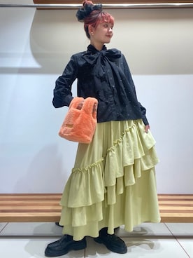 「チュール」｜FURFURさん（レディース・154cm）の秋コーディネート