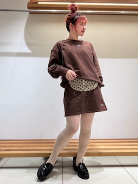 「FURFUR（ファーファー）のアイテム（Tシャツ/カットソー）」を使った、FURFURさん（レディース・154cm）の冬コーディネート