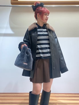「プリーツ」｜FURFURさん（レディース・154cm）の秋コーディネート