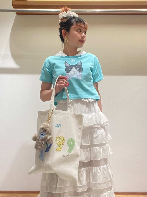 fur fur - FUR FUR ☆スカラップ袖フリルTシャツ FUR FUR ☆スカラップ袖フリルTシャツ