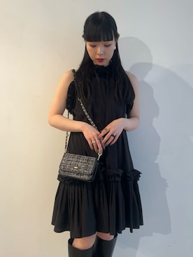 「ドレスアップ」｜FURFURさん（レディース・160cm）の冬コーディネート