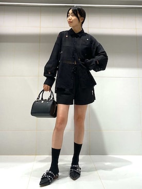 「刺繍」｜「アイテム（パンプス）」を使った、FURFURさん（レディース・157cm）の春コーディネート