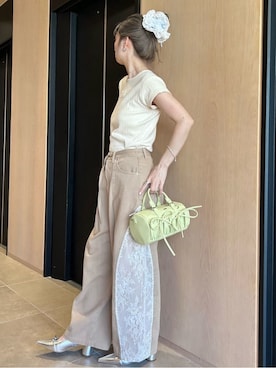 「FURFUR（ファーファー）のアイテム」を使った、FURFURさん（レディース・157cm）の春コーディネート