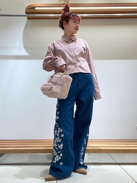 「アイテム（チャーム）」を使った、FURFURさん（レディース・154cm）の夏コーディネート