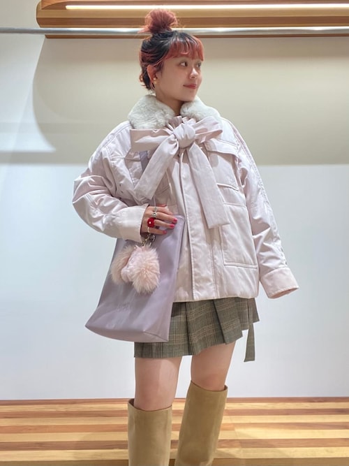 パデットボウタイワークブルゾン（ブルゾン）｜FURFUR（ファー