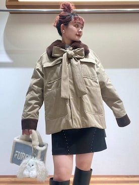 「アイテム（キーケース/キーアクセサリー）」を使った、FURFURさん（レディース・154cm）の秋コーディネート