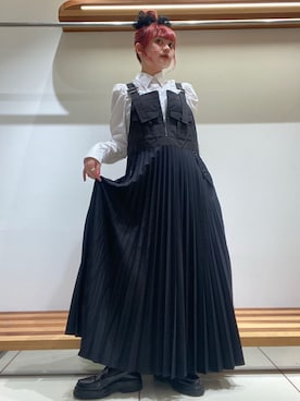 「アイテム（その他ヘアアクセサリー）」を使った、FURFURさん（レディース・154cm）の秋コーディネート