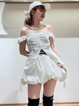「プリーツ」｜FURFURさん（レディース・154cm）の夏コーディネート