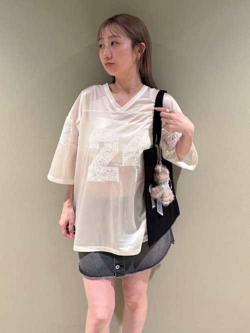 上國料萌衣コラボ】レースナンバーTシャツ（Tシャツ/カットソー