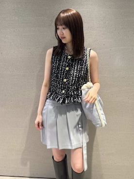 「アイテム（ブーツ）」を使った、FURFURさん（レディース・163cm）の夏コーディネート