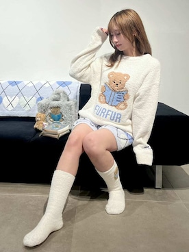 「アイテム（その他ルームウェア）」を使った、FURFURさん（レディース・157cm）の秋コーディネート