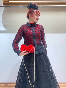 「アイテム（その他ヘアアクセサリー）」を使った、FURFURさん（レディース・154cm）の冬コーディネート