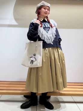 「FURFUR（ファーファー）のアイテム」を使った、FURFURさん（レディース・154cm）の春コーディネート