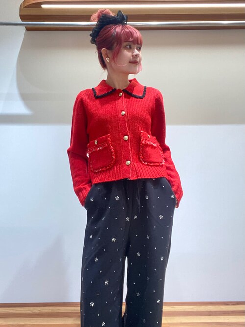 セール】【限定カラー】ビジュー付きスウェットパンツ（スウェット