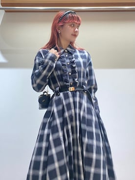 「アイテム（カチューシャ）」を使った、FURFURさん（レディース・154cm）の夏コーディネート