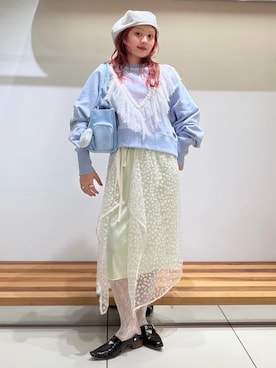 「FURFUR（ファーファー）のアイテム」を使った、FURFURさん（レディース・154cm）の春コーディネート