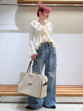 「FURFUR（ファーファー）のアイテム」を使った、FURFURさん（レディース・154cm）の春コーディネート