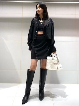 「アイテム（チャーム）」を使った、FURFURさん（レディース・157cm）の夏コーディネート