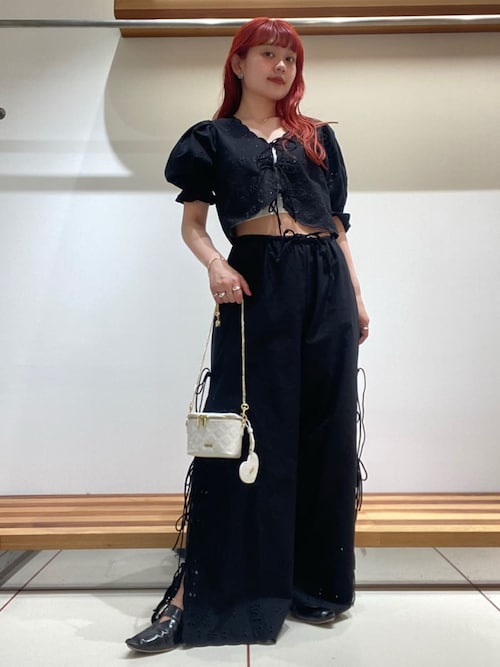 セール】カットワーク刺繍リボンブラウス（シャツ/ブラウス
