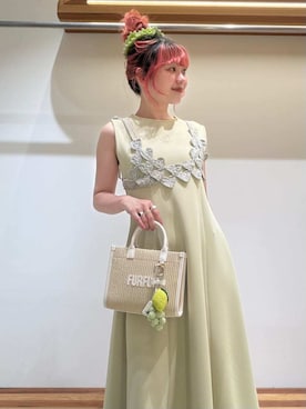 「刺繍」｜FURFURさん（レディース・154cm）の春コーディネート