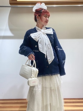 「アイテム（その他ヘアアクセサリー）」を使った、FURFURさん（レディース・154cm）の冬コーディネート