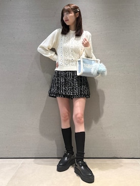 「アイテム（チャーム）」を使った、FURFURさん（レディース・163cm）の夏コーディネート