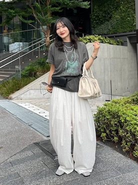 「JEANASIS（ジーナシス）のアイテム」を使った、uta__17さん（レディース・155cm）の夏コーディネート