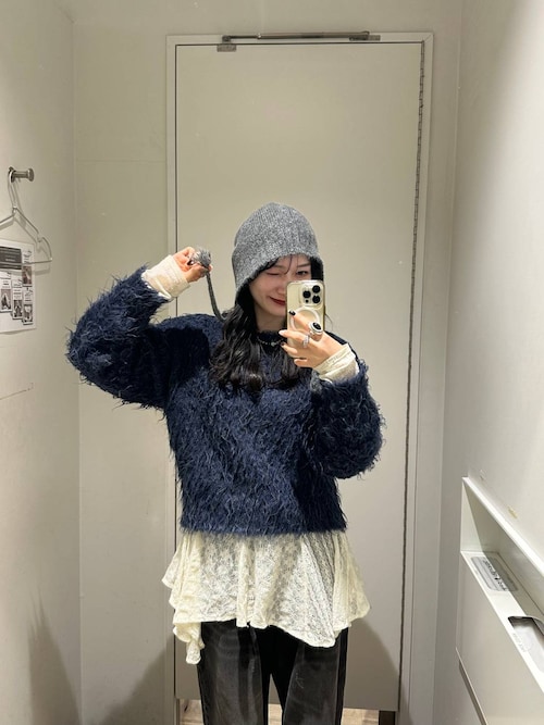 JEANASIS（ジーナシス） ワンピース イレヘムレースミニワンピース