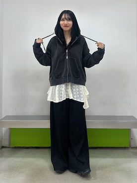 「アイテム（パーカー）」を使った、uta__17さん（レディース・155cm・20代）の秋コーディネート