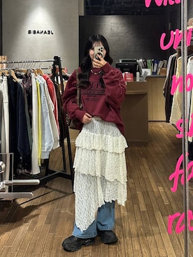 「JEANASIS（ジーナシス）のアイテム（スウェット）」を使った、uta__17さん（レディース・155cm）の秋コーディネート