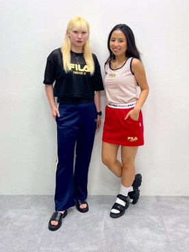 「アイテム（タンクトップ、レッド系）」を使った、forever21_officialさん（レディース・165cm）の夏コーディネート