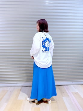 「バックプリント」｜forever21_officialさん（レディース・165cm）の春コーディネート