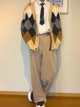 「FVLMEN（フルメン）のアイテム」を使った、saka2392さん（メンズ・173cm）の春コーディネート