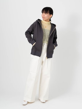 「BARNYARDSTORM（バンヤードストーム）のアイテム（デニムパンツ）」を使った、AMIさん（レディース・159cm）の冬コーディネート