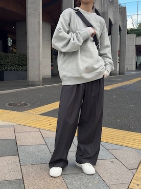 「BARNYARDSTORM（バンヤードストーム）のアイテム（デニムパンツ）」を使った、AMIさん（レディース・159cm）の冬コーディネート