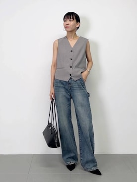 「アイテム（バングル/リストバンド）」を使った、AMIさん（レディース・159cm）の夏コーディネート