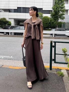 「アイテム（バングル/リストバンド）」を使った、AMIさん（レディース・159cm）の夏コーディネート