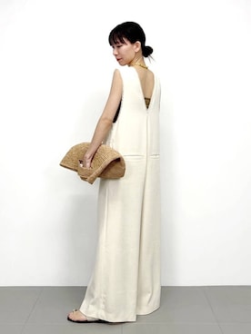 「アイテム（サロペット/オーバーオール）」を使った、AMIさん（レディース・159cm）の春コーディネート