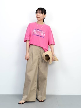 「アイテム（バングル/リストバンド）」を使った、AMIさん（レディース・159cm）の春コーディネート