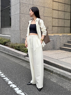 「アイテム（バングル/リストバンド）」を使った、AMIさん（レディース・159cm）の夏コーディネート