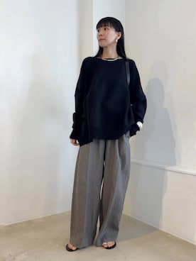 「アイテム（チョーカー）」を使った、AMIさん（レディース・159cm）の冬コーディネート