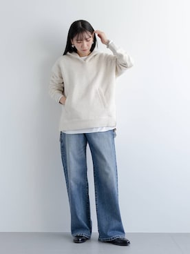 「BARNYARDSTORM（バンヤードストーム）のアイテム（デニムパンツ）」を使った、AMIさん（レディース・159cm）の秋コーディネート